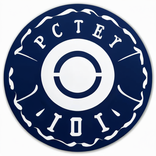 P.O.E. I.T. white on navy blue sticker