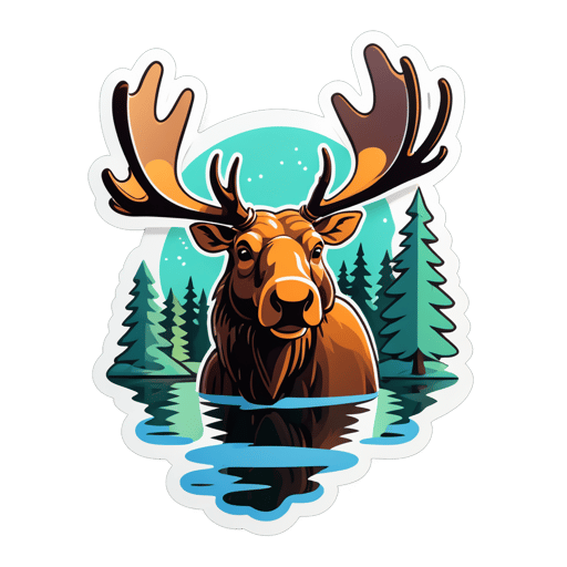 평온한 Moose Meme sticker