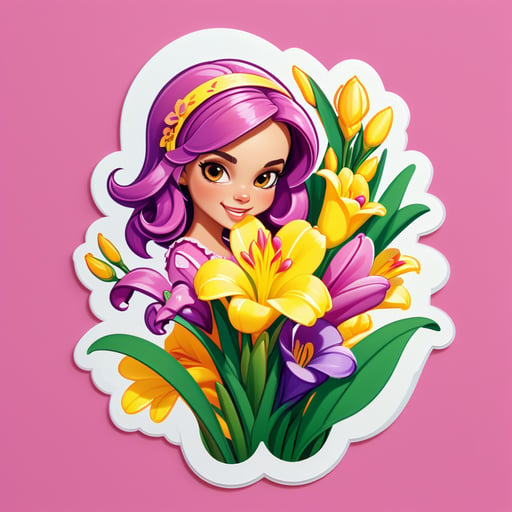 Fable de la Freesia Coquette sticker