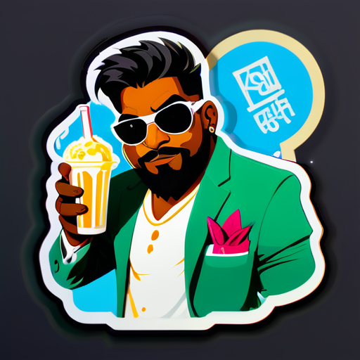 a gangster named "Podi Lassi" sticker