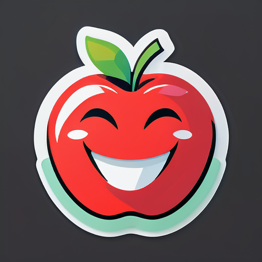 Pomme souriante sticker