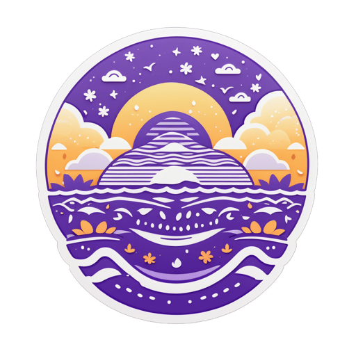 환한 자카란다 여행 sticker