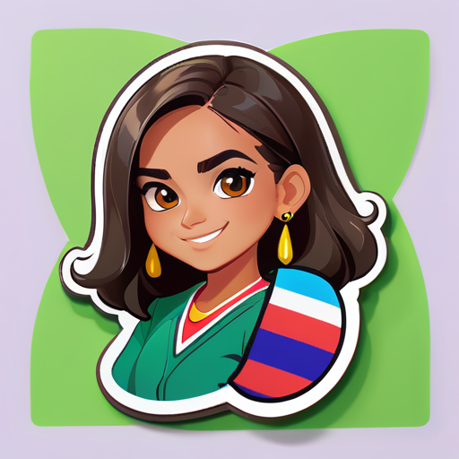 tiktoker costarricense Abigail Madrigal sticker