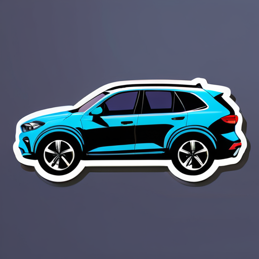 suv cars, good-looking. Cool advertising image sticker