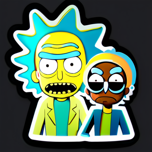 rick and morty sticker