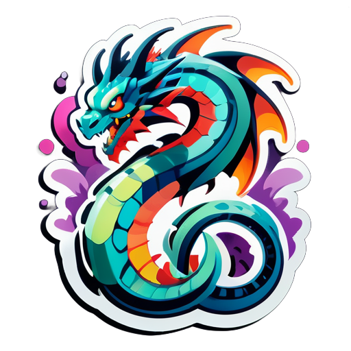 autocollant d'un dragon guérisseur sticker