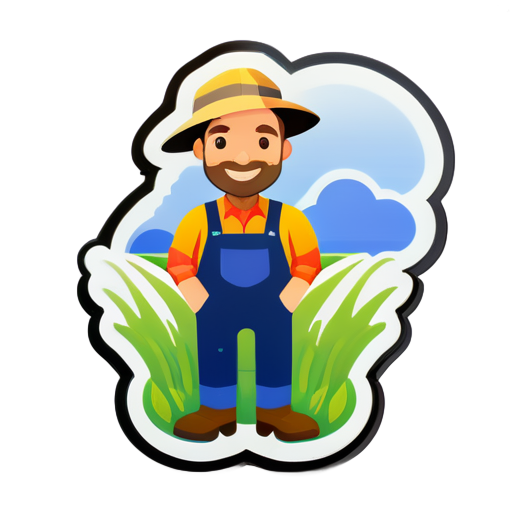 Um agricultor sticker