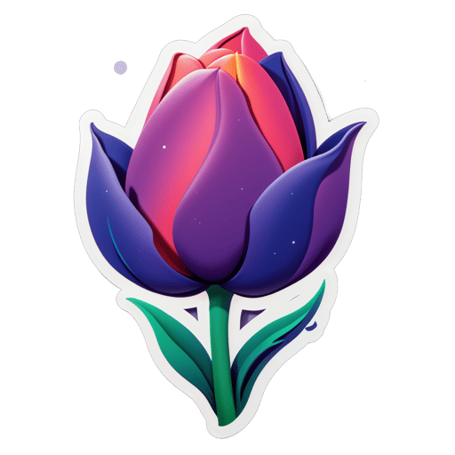 Rêve de Tulipe Crépusculaire sticker