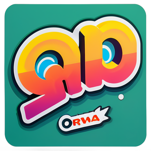 ملصق com o nome de orwa sticker