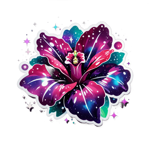 Galáxia Gloxinia Brilhante sticker