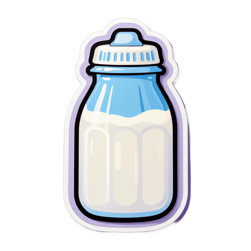 Botella de leche tibia sticker