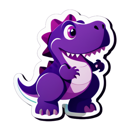 Dinosaure violet sticker