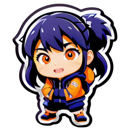 naruto com hinata completamente carregado de fofura sticker