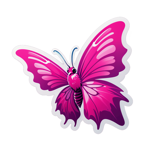 Fantasía de Fucsia Aleteante sticker