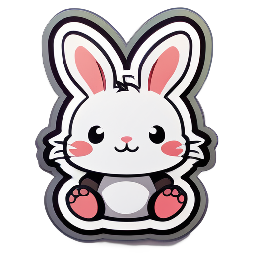 A cute rabbit sticker