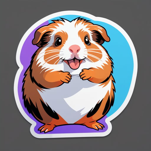 Fröhliches Meerschweinchen-Meme sticker