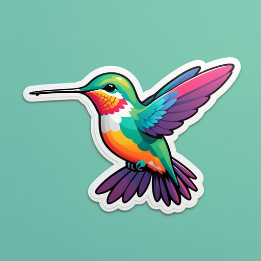 Colibrí en vuelo sticker