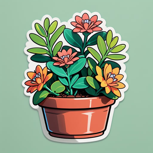 Freundliche Kalanchoe Verwandte sticker