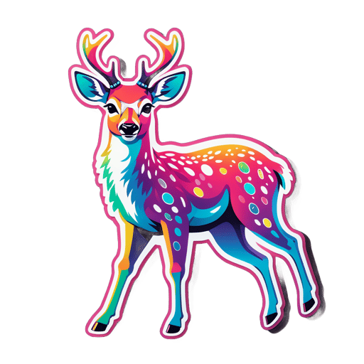 Cerf Disco avec des mouvements de danse sticker