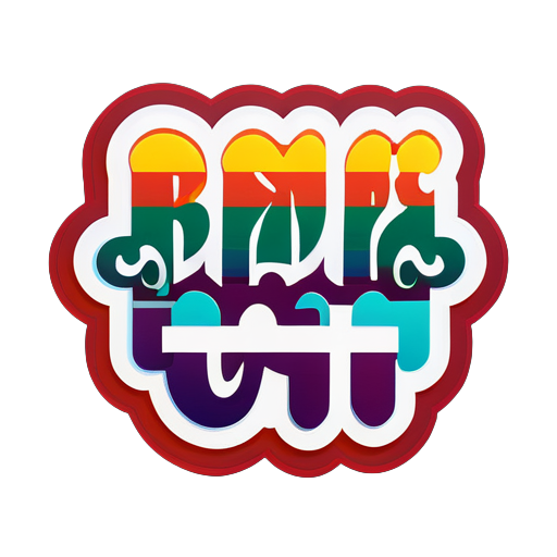 Create design text Name Abdul Muti sticker