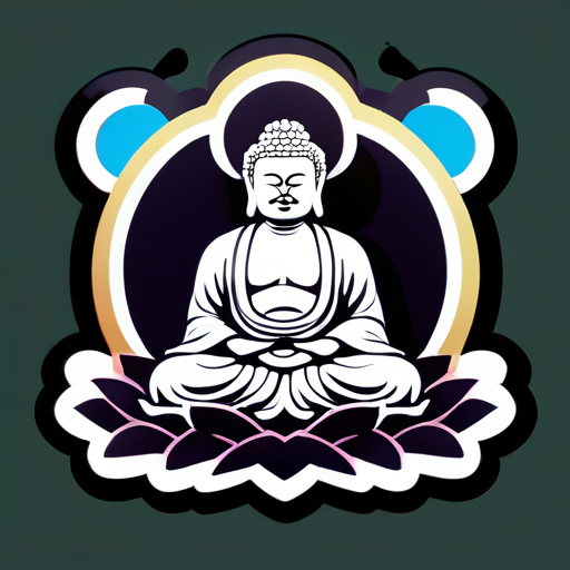 Great Buddha benefactor of humanity sticker