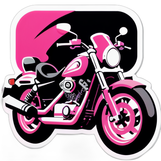 pink and black motorcycle sticker