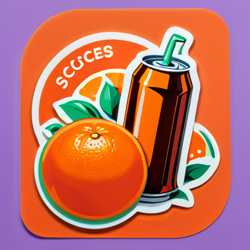 Orange, cola, and oranges, can succeed sticker