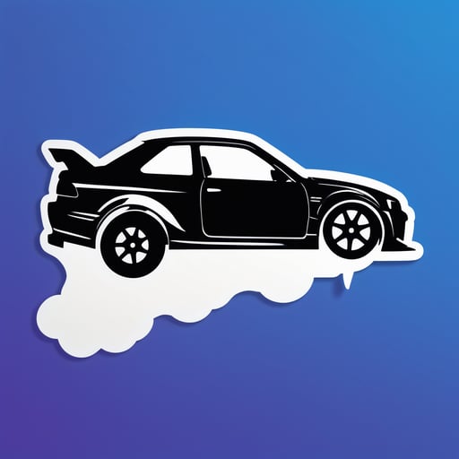 Drifting Car Silhouette sticker