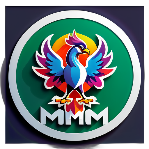 crear un logo con la empresa llamada MMW, este logo debe estar relacionado con un grupo de empresas de la India, el fondo debe ser una imagen de un fénix en sombra sticker