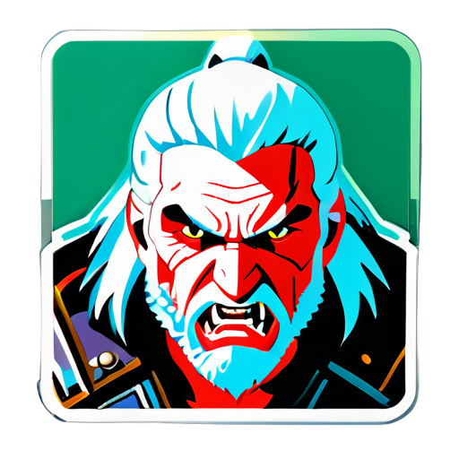 witcher 3 geralt angry sticker