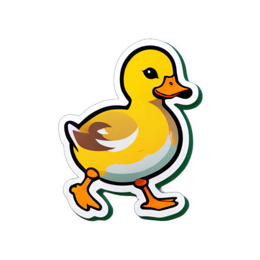 gif de pato caminhando sticker