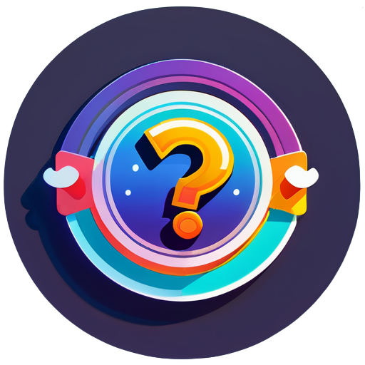 Quizz game logo sticker