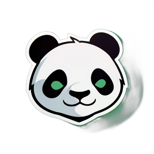 Panda fume du bambou sticker