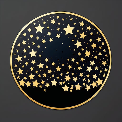 Céu Noturno Negro com Estrelas Brilhantes sticker