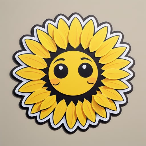 Girasol sonriente sticker