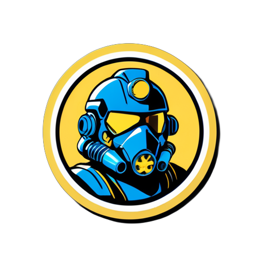 Create stickers with FALLOUT's T-60 sticker