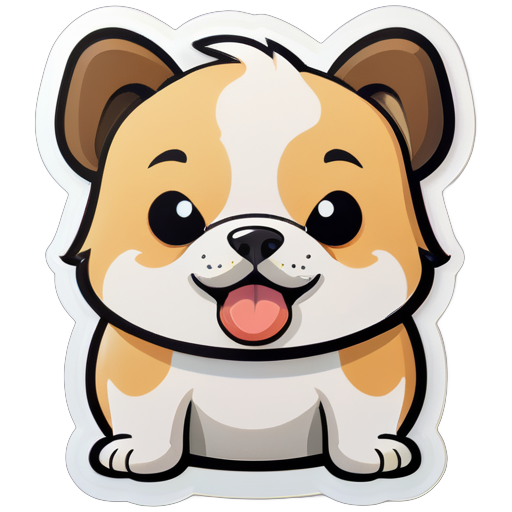 create a cute fridge sticker of doggy sticker