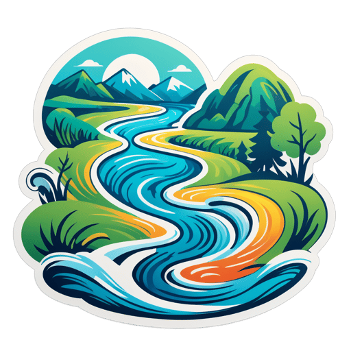 'Winding River' sticker