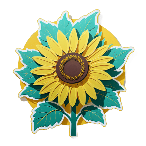 Serene Sunflower Serenade sticker