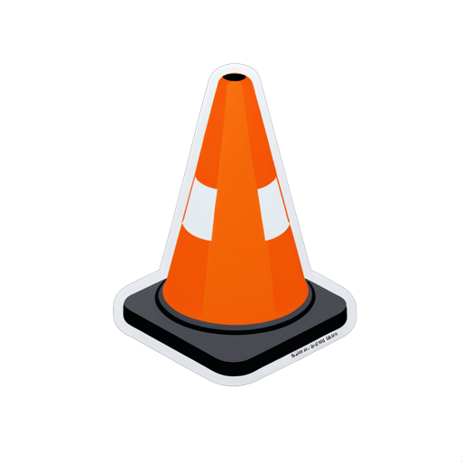 Miniature Traffic Cone sticker