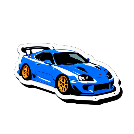 Create stickers of a Sigma with a Toyota Supra sticker