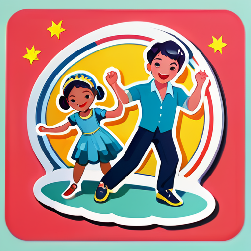 English song and dance sticker