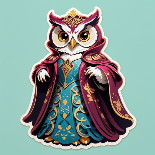 Chouette opéra en robe sticker