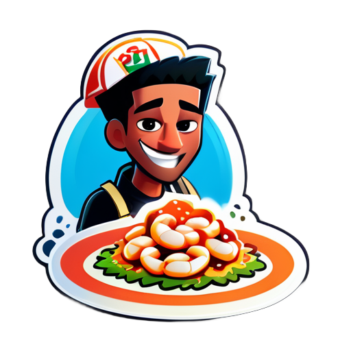 fortnite battlepass but its actually an armenian farting out their poopy buttcheeks and then eating papa john pizza with fried shrimp youre telling me a shrimp fried this rice only a spoonfull sticker