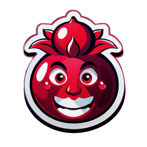 Pomegranate as the face of a human

 sticker