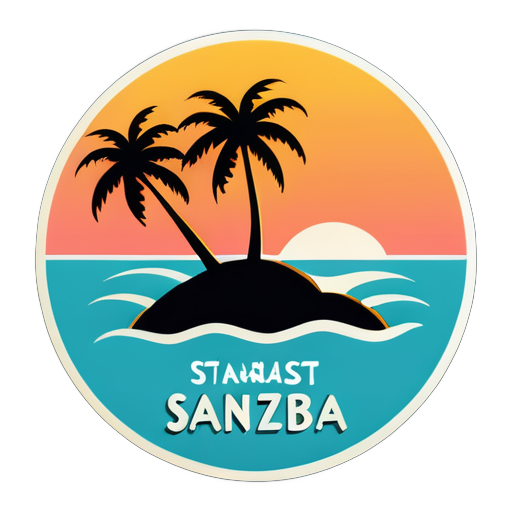 Logo pour séjour touristique à zanzibar sticker