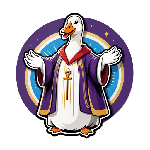 Oie de l'Évangile avec des robes de choeur sticker