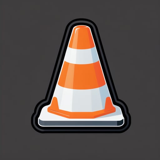 Cone de tráfego sticker