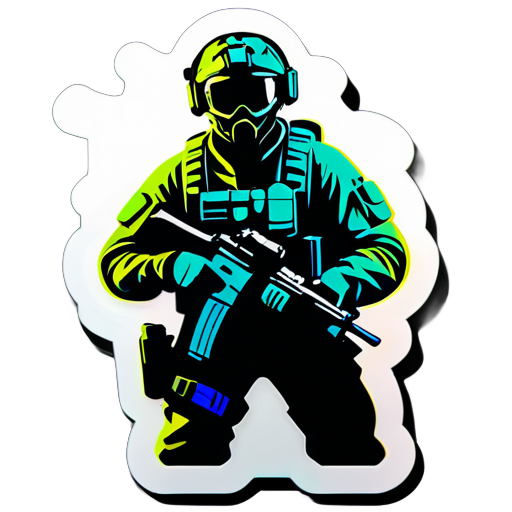 autocollant de personnage de joueur de Call of Duty sticker