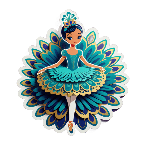 Graciosa Bailarina Pavão sticker